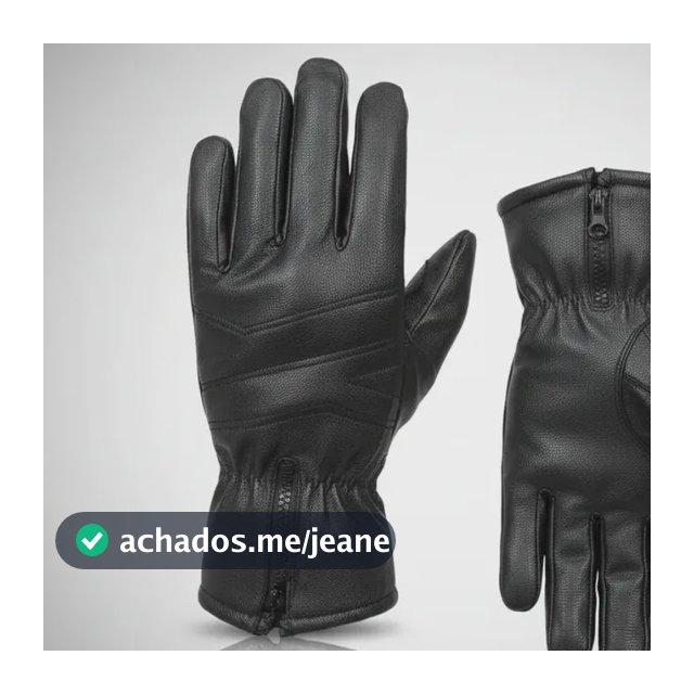 Luva Motoqueiro Proteção Contra Frio Couro Moto Térmica Par