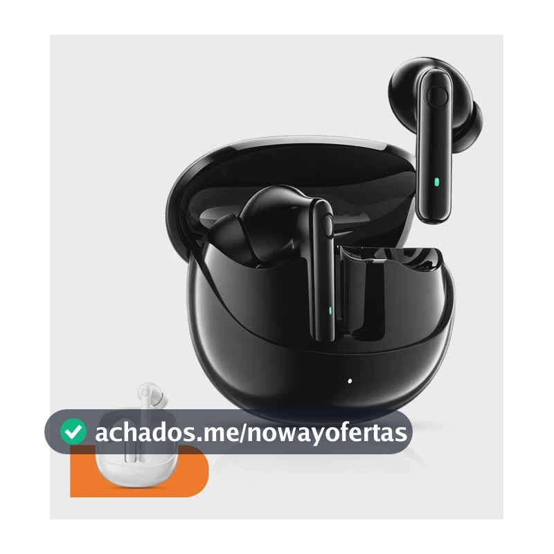 Fone de Ouvido Sem Fio Bluetooth 5.4 IPX5 Tws Anc In-ear Bateria De 20 Horas De Duração 50h Em Standby Cor Preto Inova