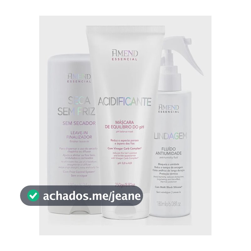 Amend Seca Sem Frizz, Blindagem E Mascara Acidificante