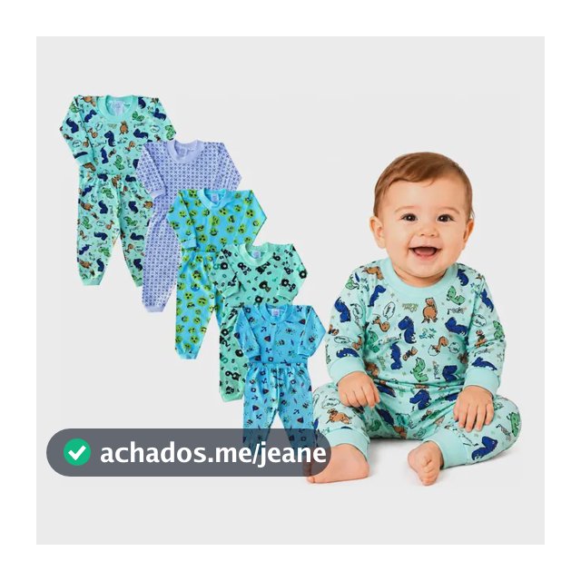 Roupa Bebê Kit 10 Pijama Bebê Malha Rn Ao G Barato Atacado