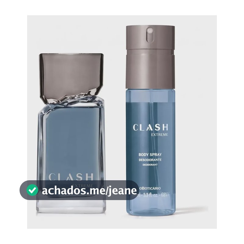 Combo Clash Extreme: Desodorante Colônia 100ml + Body Spray