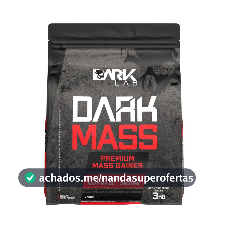 Suplemento em pó Dark Lab Carboidratos Dark Mass 3kg sabor Baunilha x 3kg