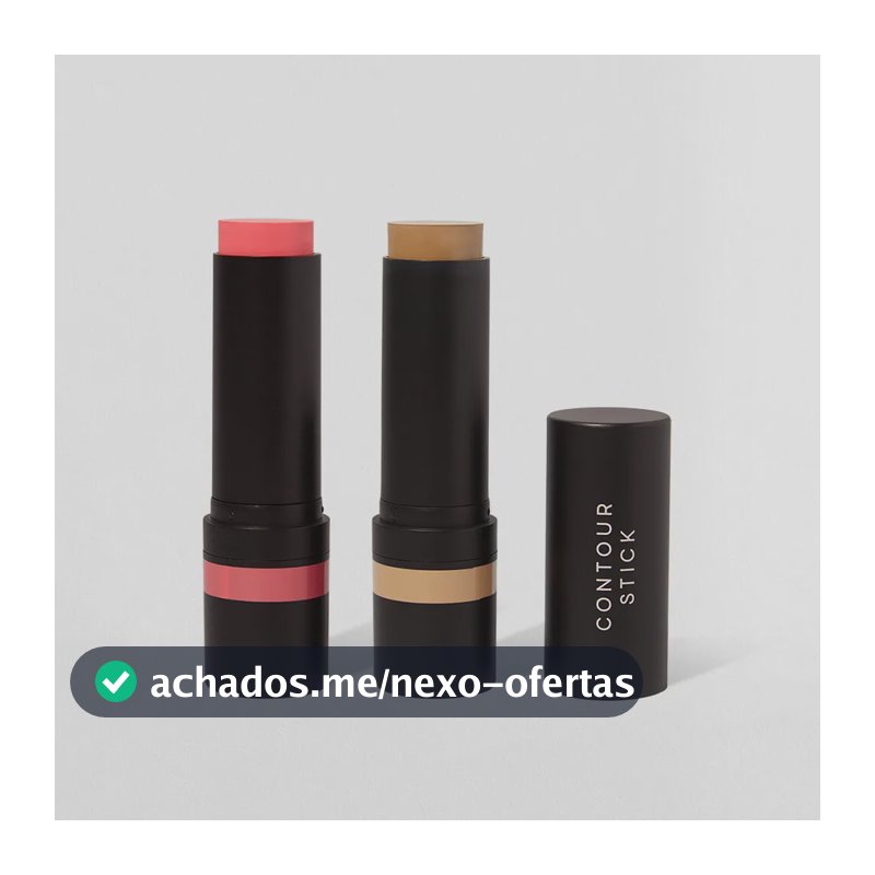 Kit Blush Em Bastão Rosa Claro + Contorno Em Bastão Marrom