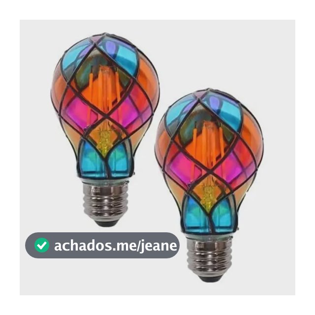 Pacote Com 2 Lâmpadas De Vitrais E26 4w 120v Led Colorful Li