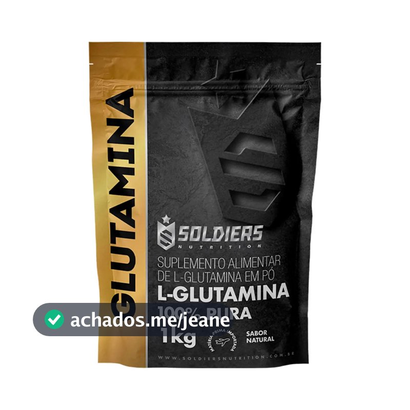 L-Glutamina Soldiers Nutrition em pó Sem sabor x 1kg