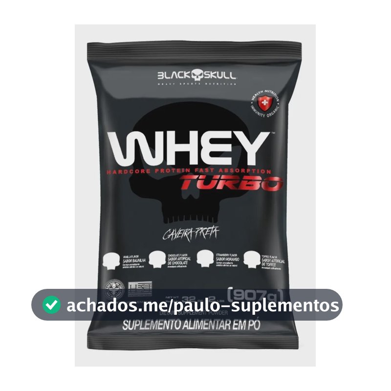 Suplemento en pó Black Skull Caveira Preta- Proteínas de Whey sabor baunilha x 907g
