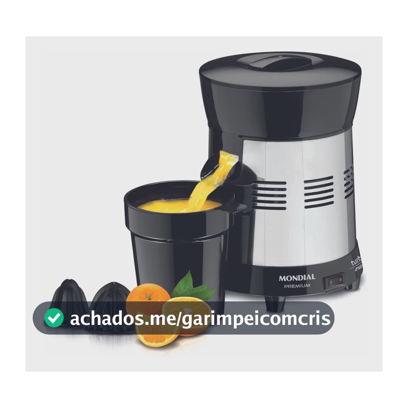 Extrator de Sucos E-10 Turbo Premium Com Potência De 250W Cor Preto e Inox Mondial
