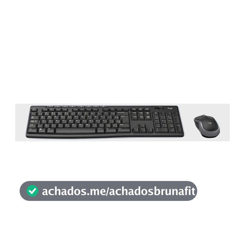 Combo Teclado e Mouse sem Fio Logitech Mk270 Layout Abnt2