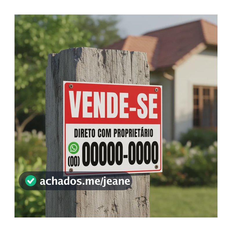 Placa Vende-se Direto C/ Proprietário 50x40 Personalizado Vende-se