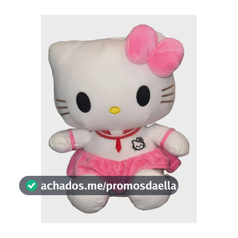 Pelúcia Hello Kitty Miniso de 30 cm, Boneca com Vestido Rosa