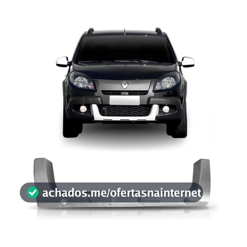 Moldura Parachoque Sandero Stepway 2012 a 2014 Prata – São Paulo Auto Peças