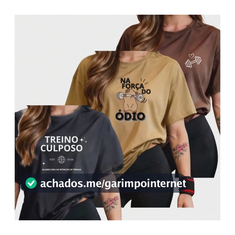 Kit 3 Camisetas Femininas Premium Algodão Academia Treino Preto-bege-marrom 1 Culposo-capivara-alter G
