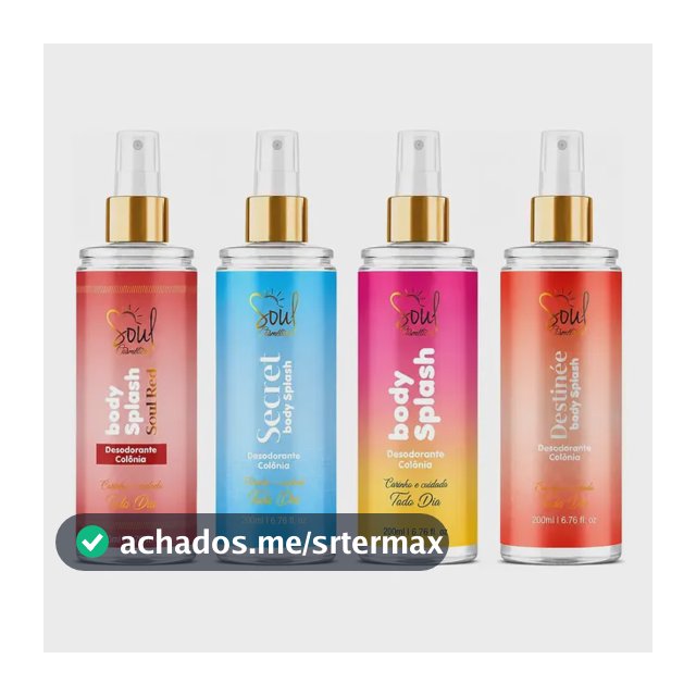 Kit C/4 Body Splash Perfume Corporal Desodorante Colônia 200ml Feminino