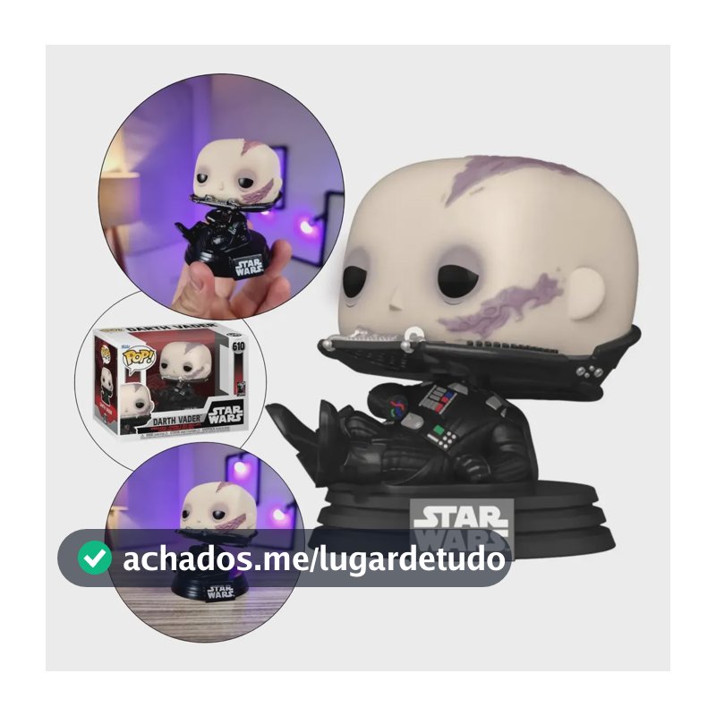 Darth Vader Sem Mascara Boneco Funko Pop Star Wars 40 Anos