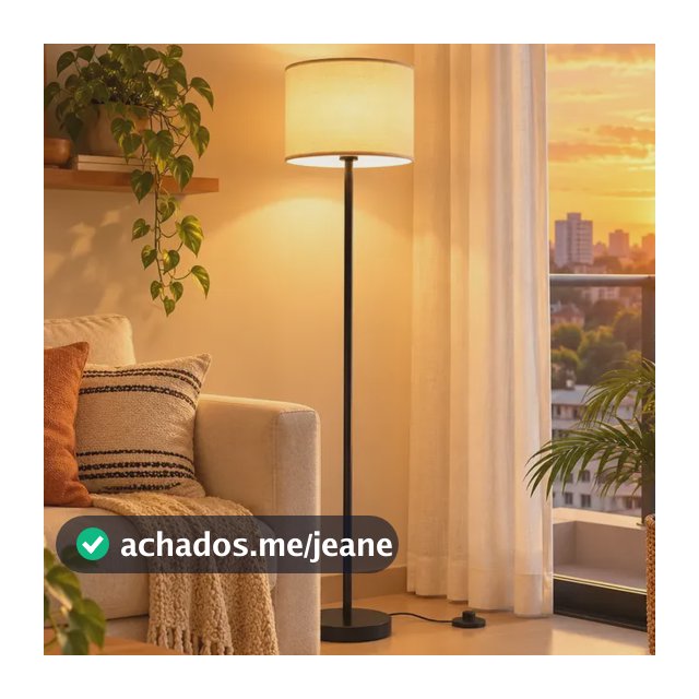 Luminária De Chão Moderna Articulada 3 Tons Led Bivolt Luxo Cáqui