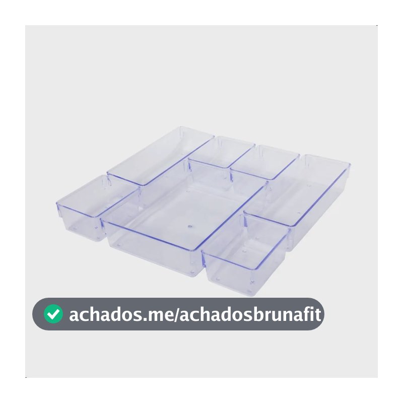 Kit 7 Organizador Multiuso Modular Gaveta Rebirth Maquiagem