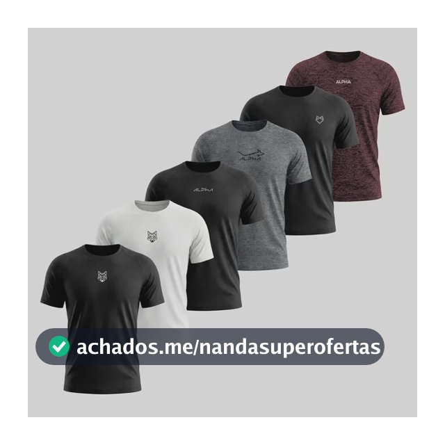 Kit 6 Camisetas Mais Procuradas Alpha
