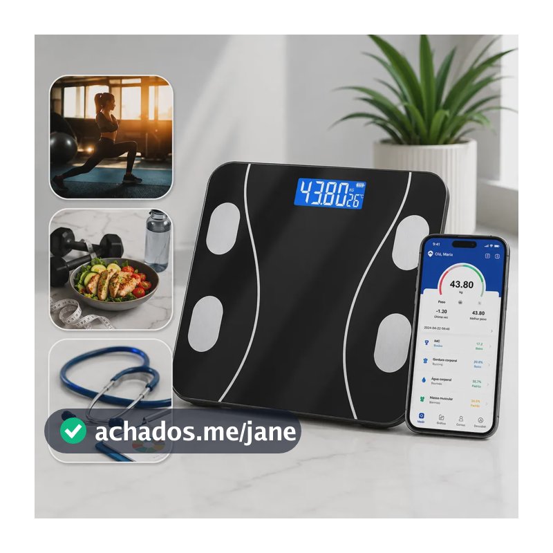 Balança Digital Bioimpedancia Bluetooth Corporal 180kg Cities To Go Saude Dieta Esporte