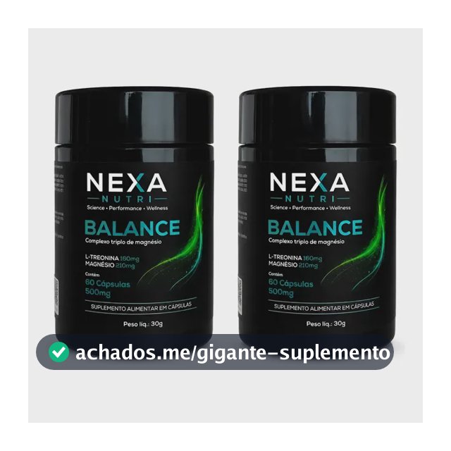 Kit 2x Triplo Magnésio Balance Nexanutri 120 Cápsulas Sem Sabor