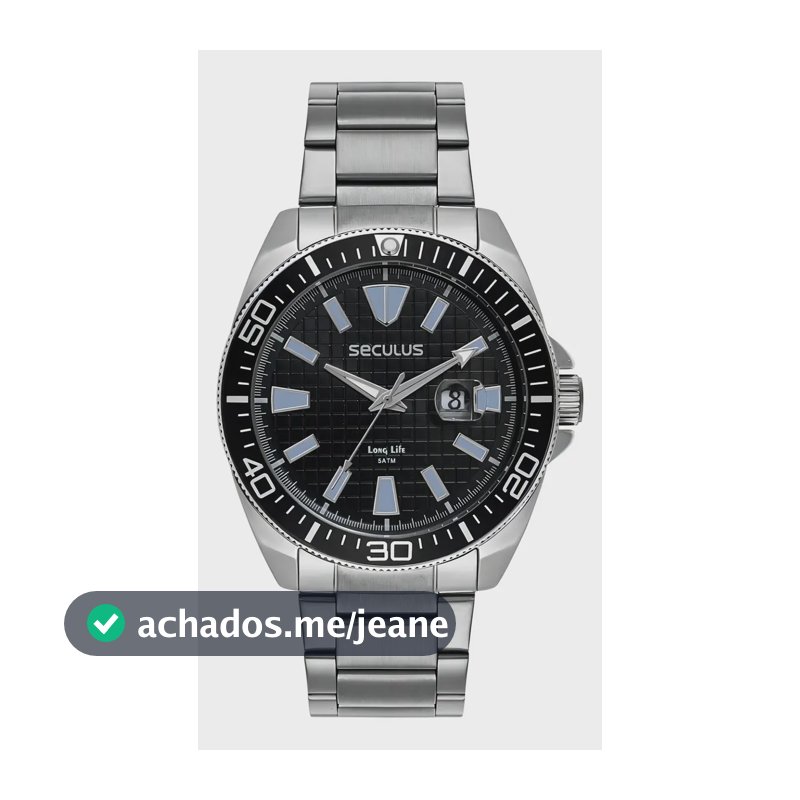Relógio Masculino Long Life Seculus Preto 77258g0svna1