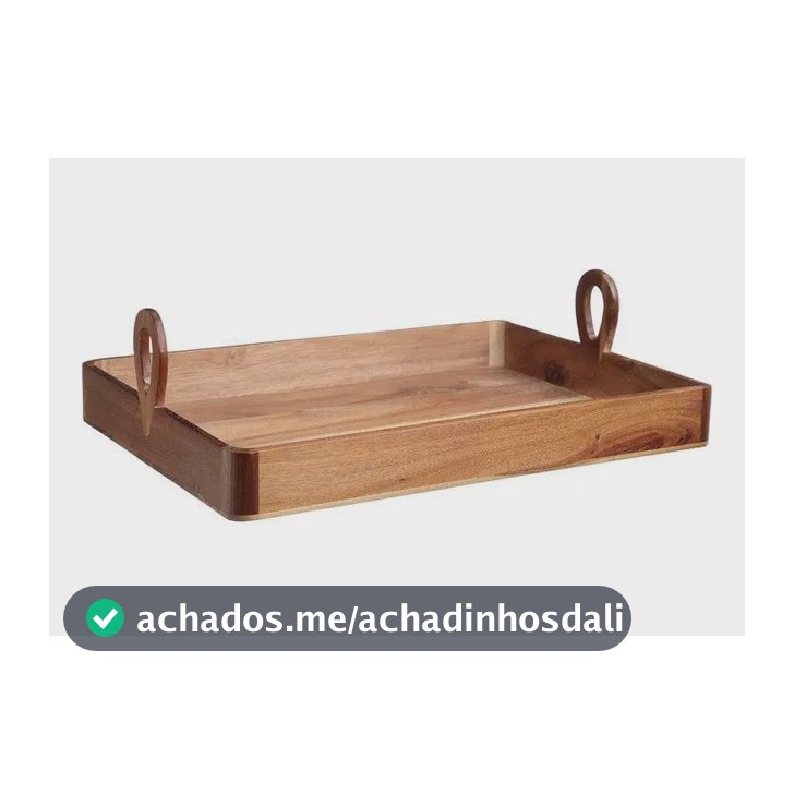 Bandeja de Servir Retangular 43cm Madeira Acácia Homestyle