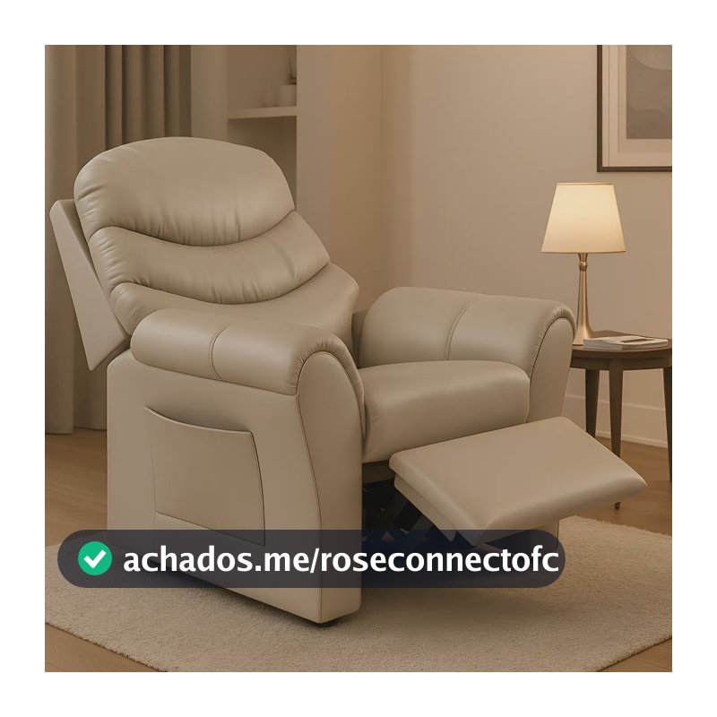 Poltrona Do Papai Retrátil Decorativa Reclinavel Bege