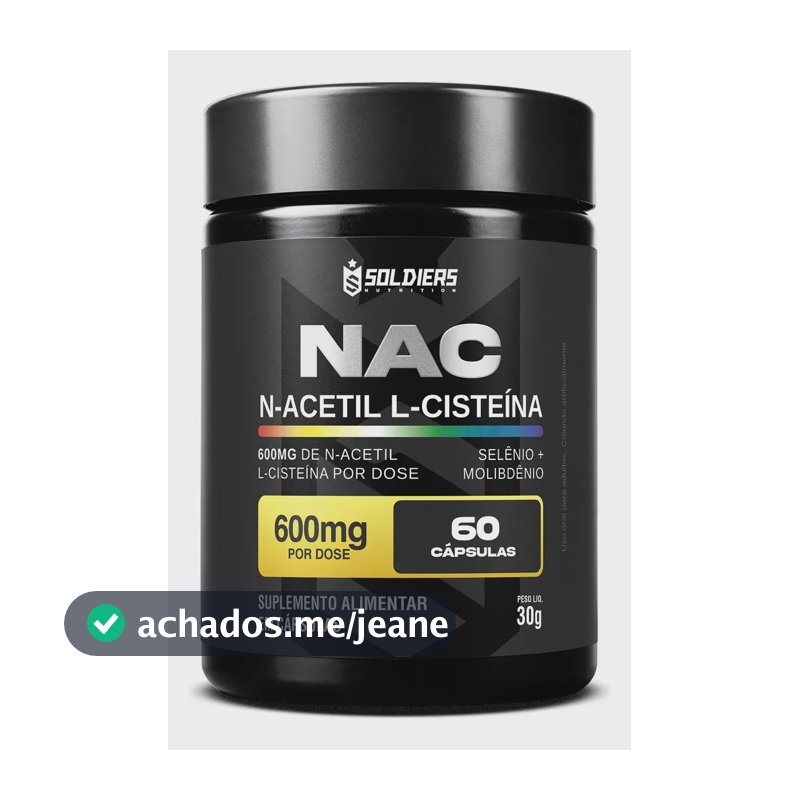 NAC N-Acetil L-Cisteína Selênio e Molibdênio 60 Caps - Soldiers Nutrition