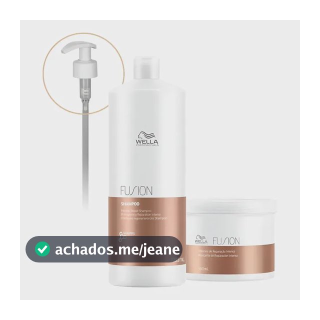 Kit Wella Professionals Fusion Shampoo Máscara Válvula Pump