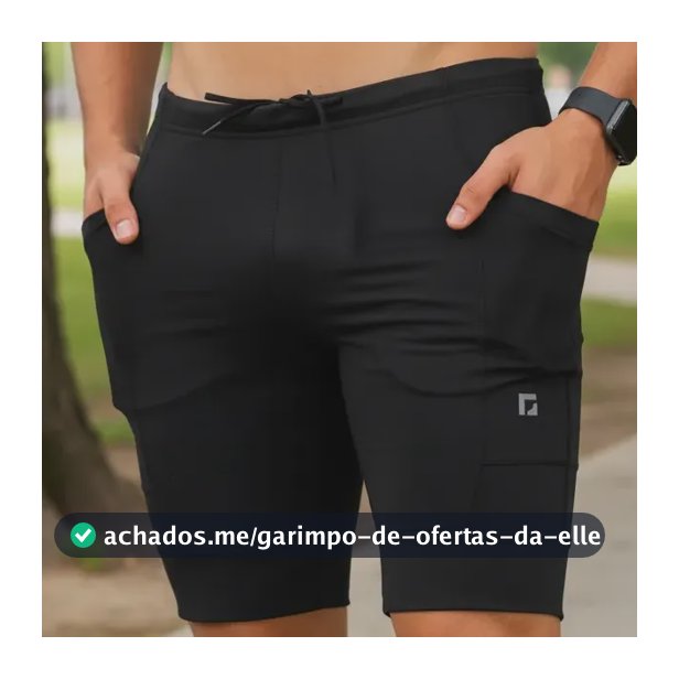 Bermuda Térmica Anti Assadura Esportiva Com Bolsos