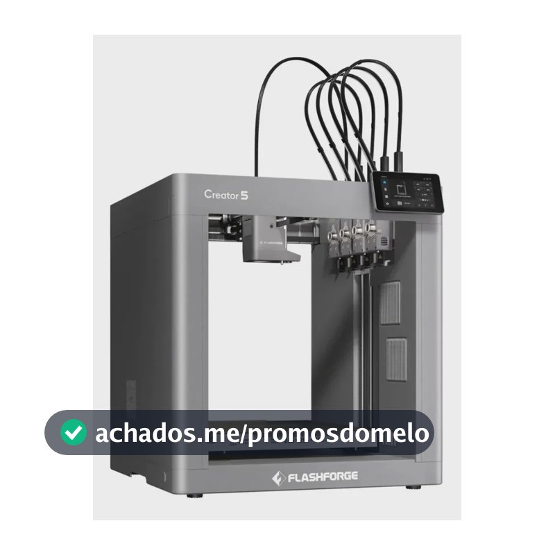 Impressora 3d Flashforge Creator 5 Com 4 Bicos Multicolor Cinza