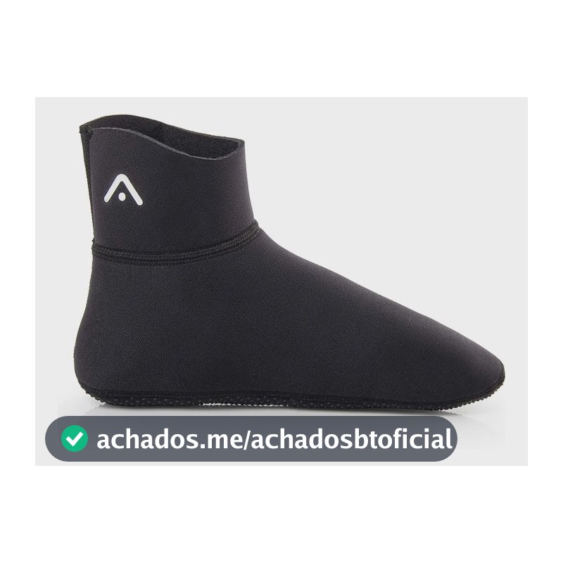 Meia Sapatilha Neoprene Beach Tennis Bota Areia Alma Genius Preto 38 Br