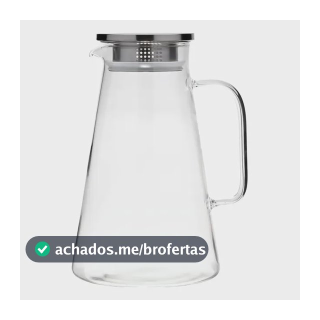 Jarra De Vidro Borossilicato Com Tampa De Inox 1,8 Litros