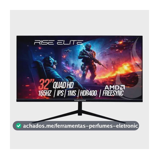 Monitor Gamer Rise Mode 32  2k 165hz 1ms Ips Preto
