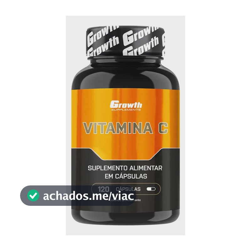 Vitamina C 120 Cápsulas Growth Supplements Natural