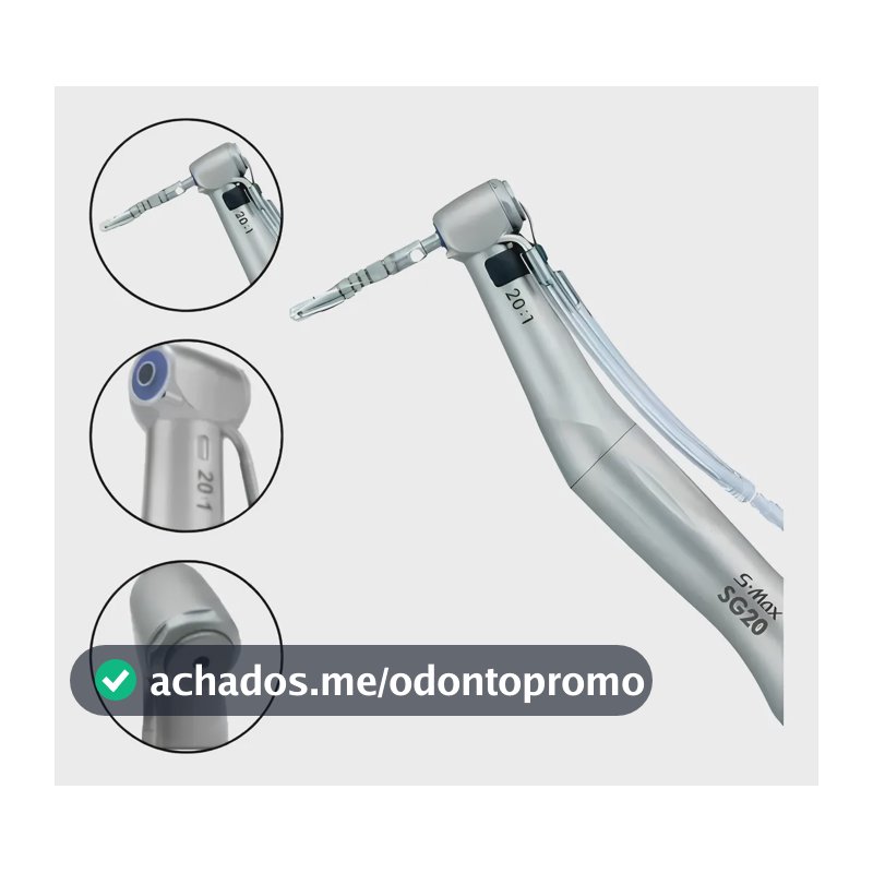 Caneta Alta Rotação Contra Ângulo Implante Prateado Sg20 Max