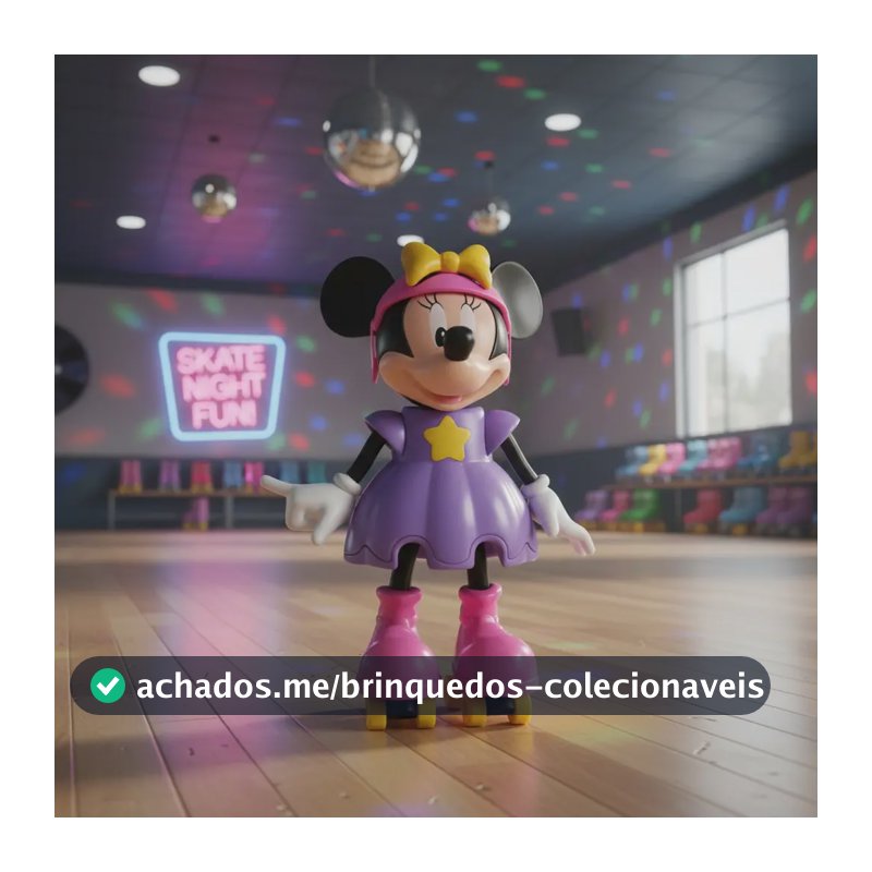 Boneca Minnie Patinadora Fala Frases - Elka