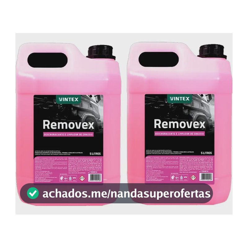 Kit 2 Shampoo Motor Caixa De Roda Chassi Removex 5l Vonixx