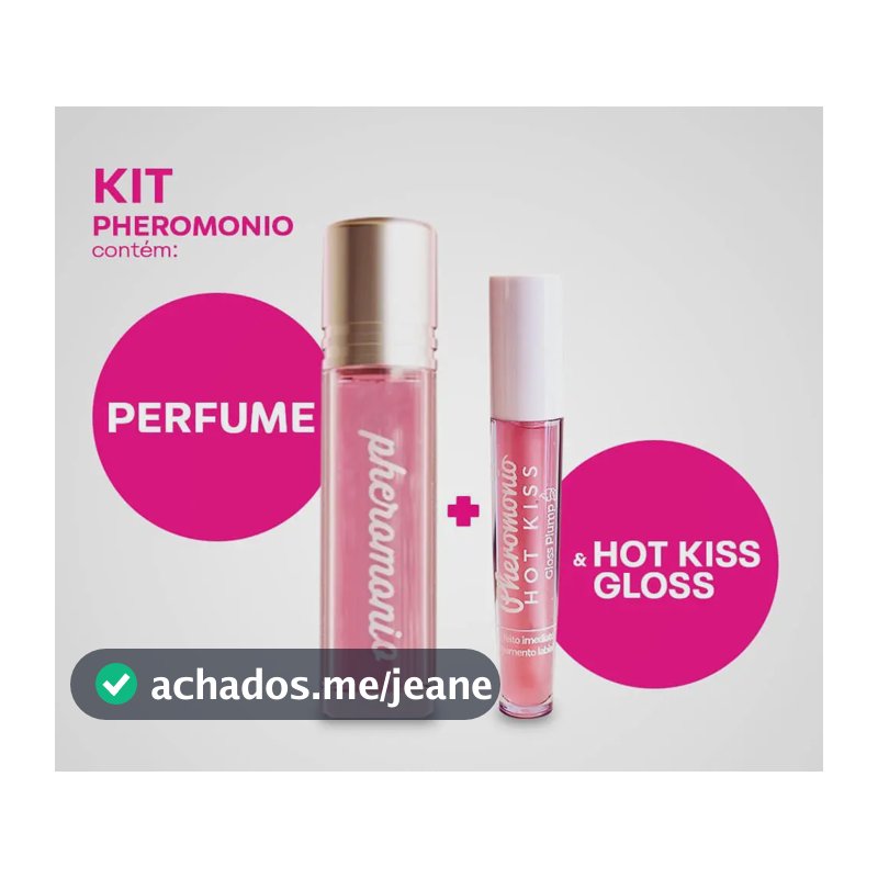 Kit Perfume Pheromonio + Lip Gloss Hot Kiss