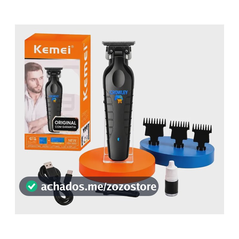Máquina De Acabamento Profissional Kemei Km-2299 0gap Bivolt Black 127/220v