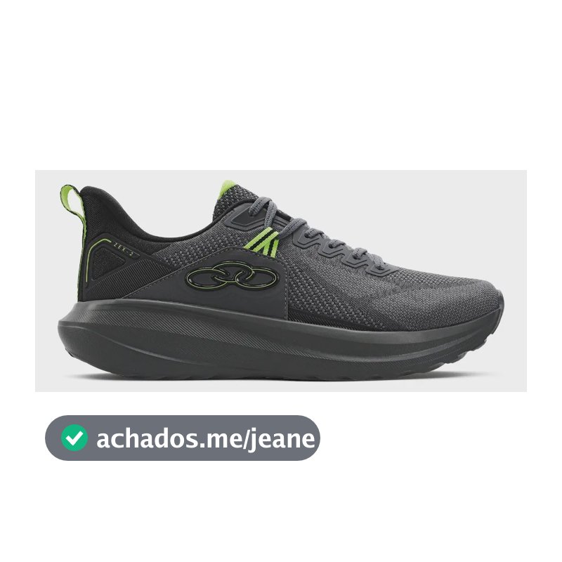 Tênis Masculino Olympikus Zex 2 Chumbo/preto Liso 41 Br