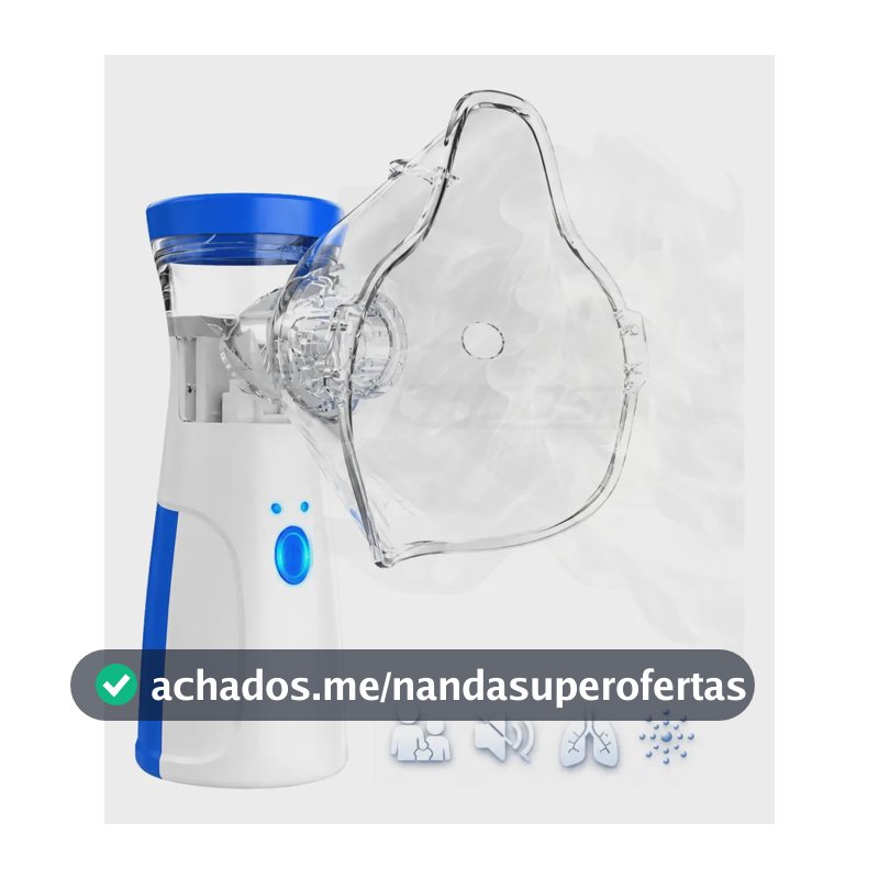 Inalador Nebulizador Portátil Sem Fio Usb Pilha Silencioso Aparelho Inalação Compacto Bivolt Nebulizador