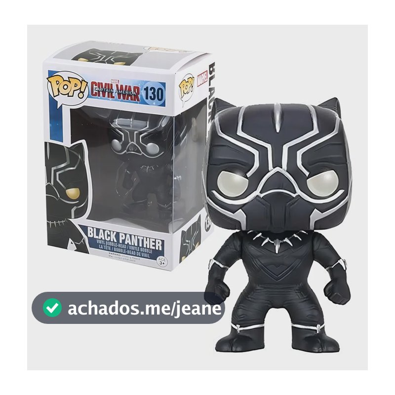 Black Panther Pop Funko #130 - Pantera Negra Guerra Civil
