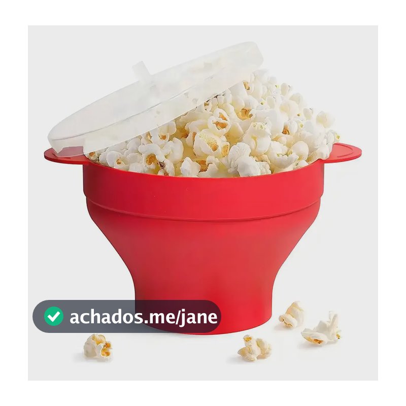 Pipoqueira Silicone 2.5L com Refratário Vermelho Mori Pop Modelo MR1110