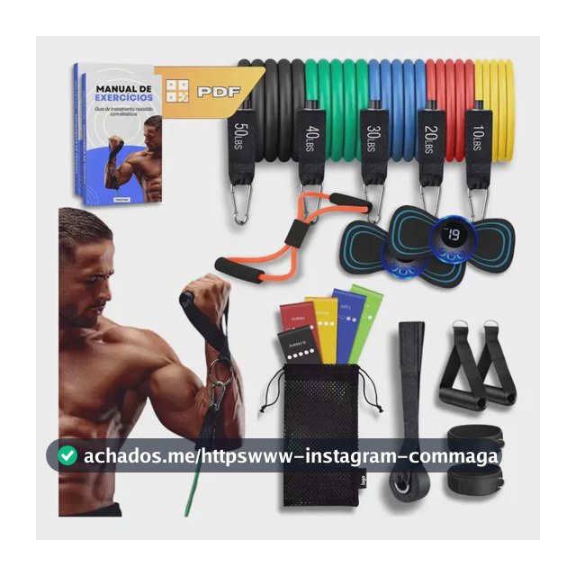 Kit 20 Itens Treino Em Casa Elástico Extensor Faixa Miniband Massageador Eletroestimulador Exercício Funcional Ginástica Acadedmia Fisioterapia Alegria Variado