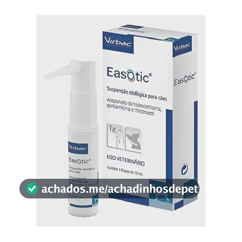 Easotic Otológico 10ml - Virbac Suspensão Otológica Para Câes