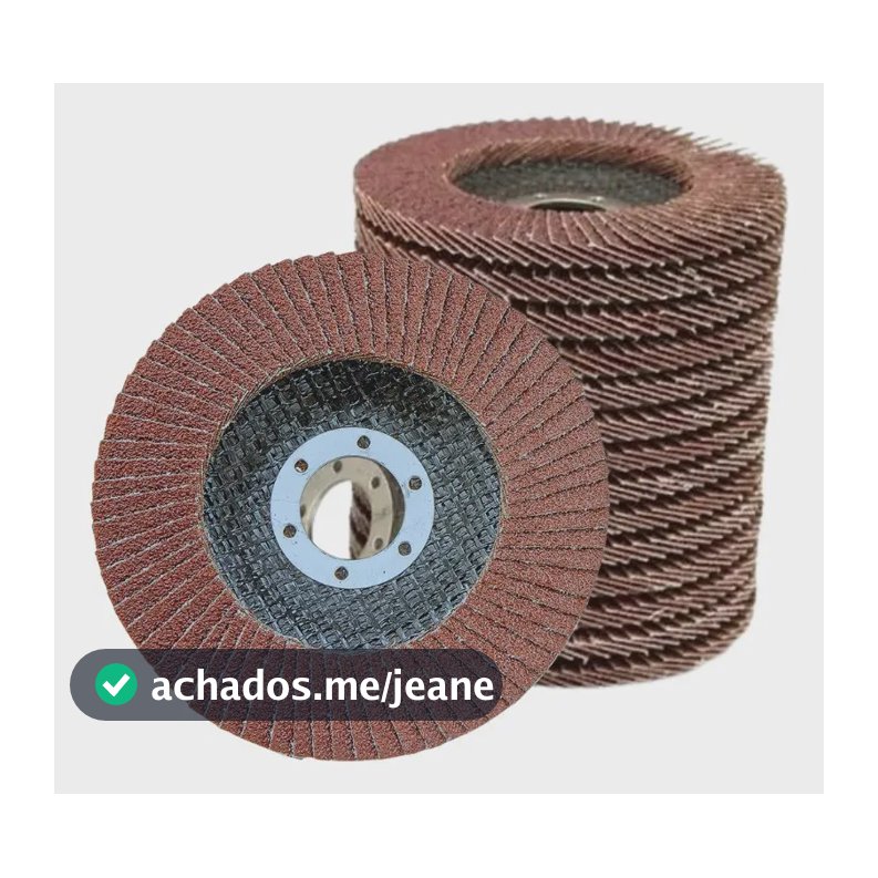 Kit 10 Disco Lixa Tipo Flap 115mm Para Lixadeira, Grao 120 MFL