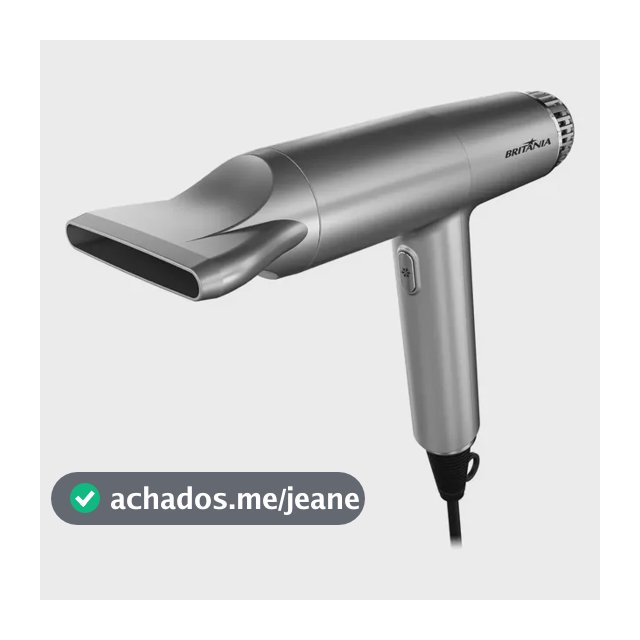 Secador de Cabelos Britânia Mais Silencioso 1600W BSC3400 127V