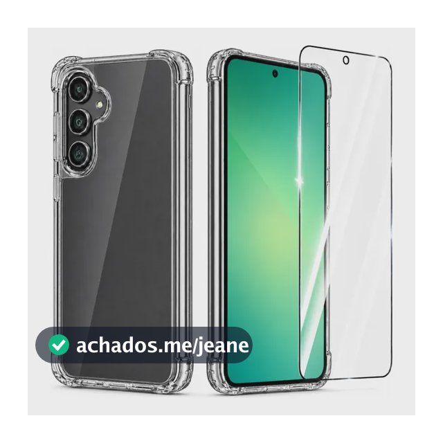 Capa Capinha Anti Shock Para Samsung + Película Cerâmica 3d Transparente E Película A17