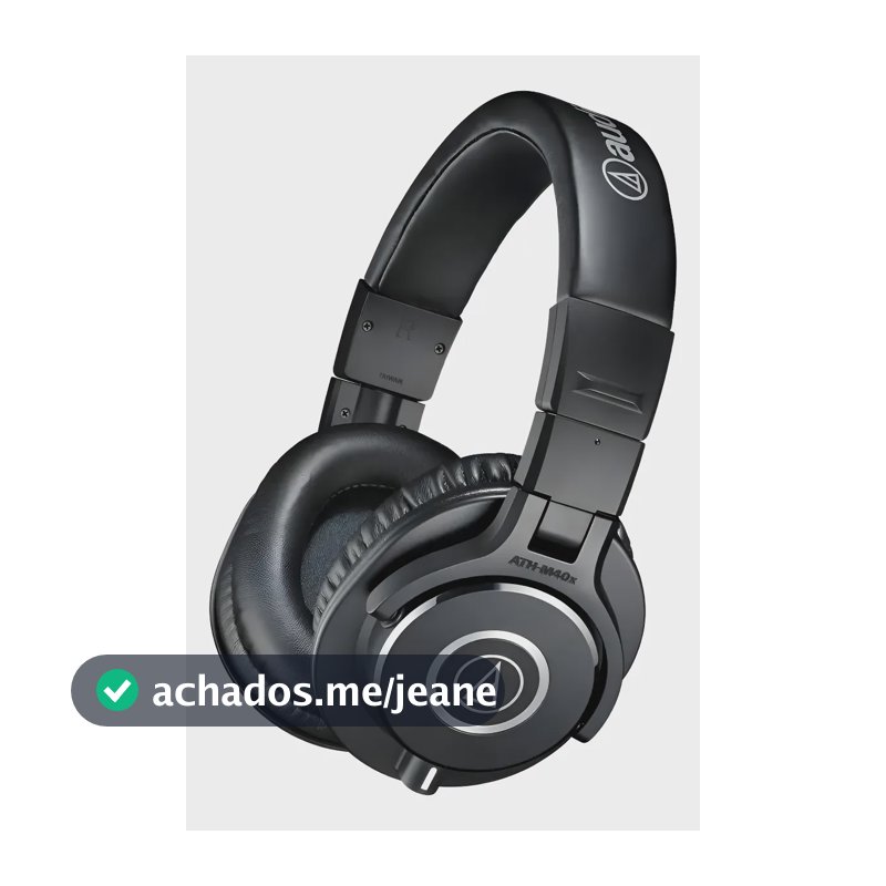 Fone De Ouvido Over-ear Audio-technica M-series Ath-m40x Ath Preto