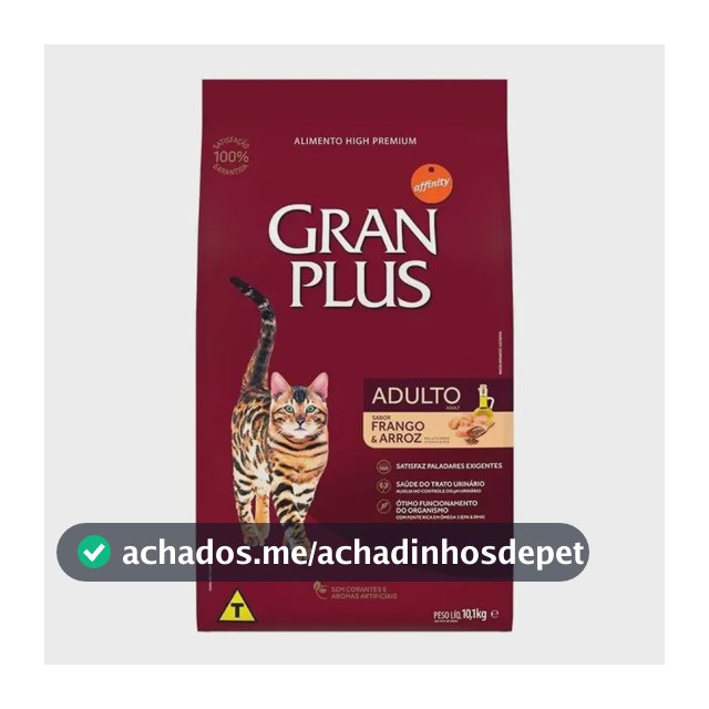Ração Gatos Adultos Frango E Arroz 10,1kg Granplus